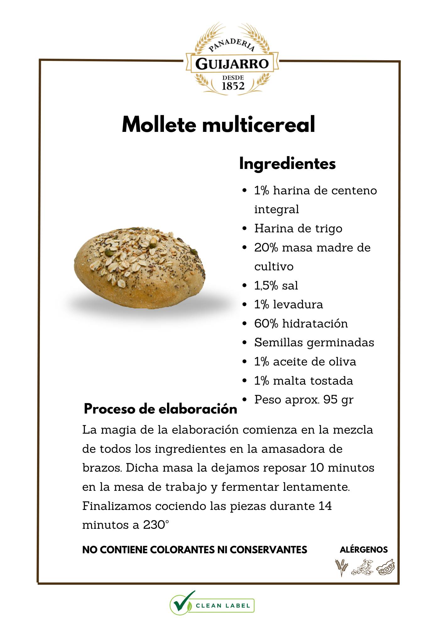 Mollete artesanal multicereal 